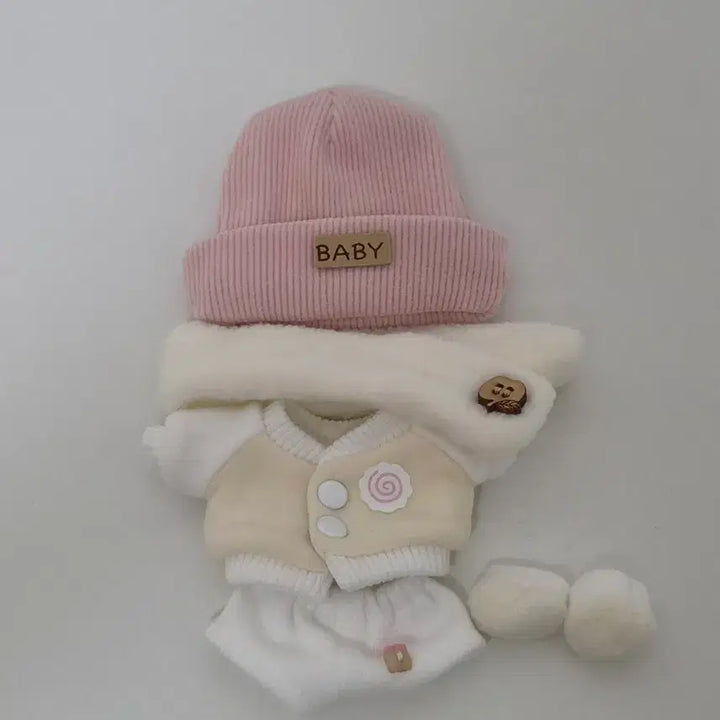 [BUNJANG] 10cm Doll Clothes Cat Baseball Team Pink / 10cm 인형옷 야옹캣 겨울비니 핑크