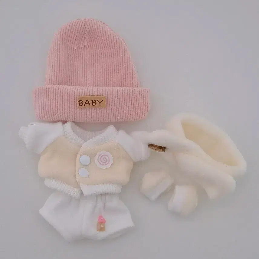 [BUNJANG] 10cm Doll Clothes Cat Baseball Team Pink / 10cm 인형옷 야옹캣 겨울비니 핑크