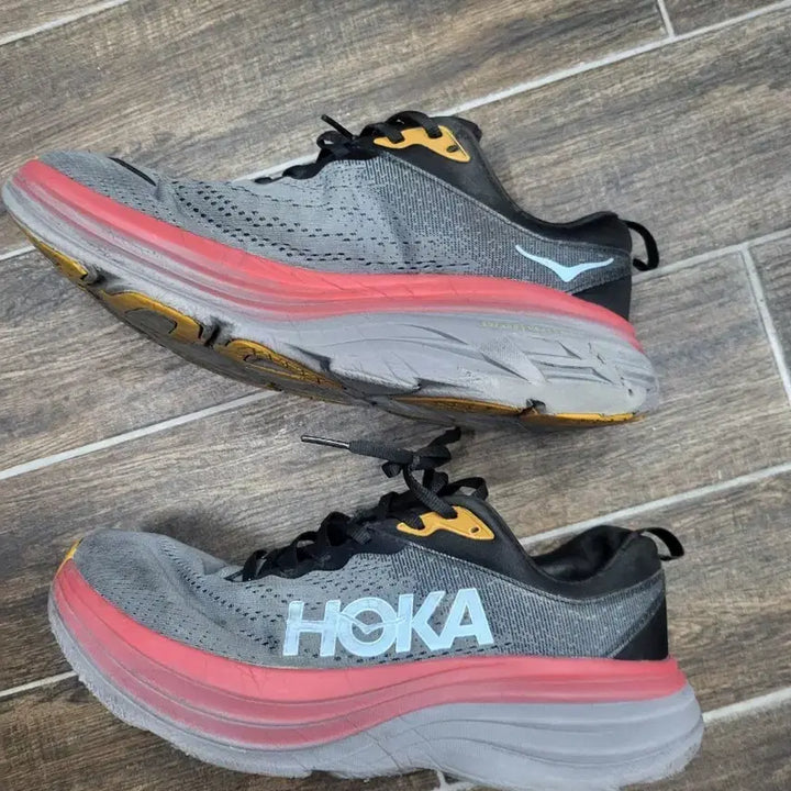 [BUNJANG] Hoka Running Shoes Grey/Red 265 / 호카 운동화 회색/레드265
