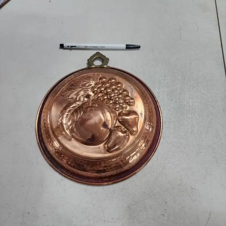 [BUNJANG] Domestic Copper Plate Diameter 19.5cm / 오래전에 미국으로 수출한 국산 동제품 지름19.5cm  두껍고 묵직합니다