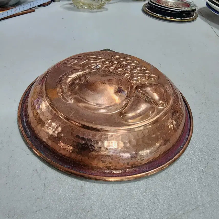 [BUNJANG] Domestic Copper Plate Diameter 19.5cm / 오래전에 미국으로 수출한 국산 동제품 지름19.5cm  두껍고 묵직합니다