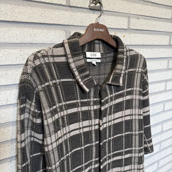 [BUNJANG] COS Check Short Sleeve Shirt / 코스 체크 반팔 셔츠
