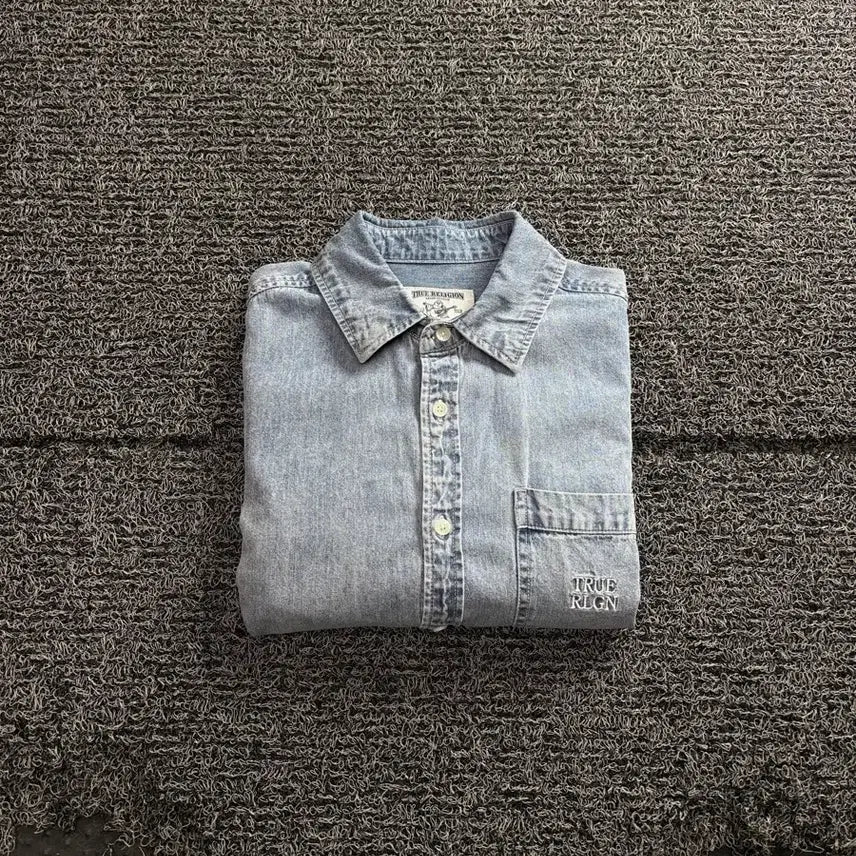 [BUNJANG] True Religion Archive Western Denim Shirt / 트루릴리젼 아카이브 웨스턴 데님 셔츠 4414