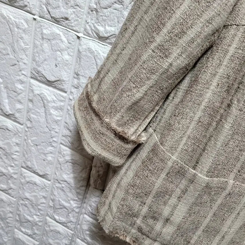 [BUNJANG] Loro Piana Linen Round Neck Jacket / 로로피아나 원단 라운드넥 린넨자켓