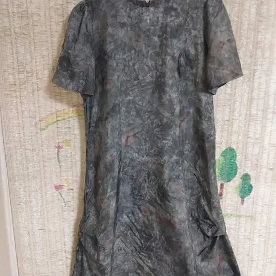 [BUNJANG] Pattern Print Rayon Maxi Dress / 인견 패턴 프린트 원피스