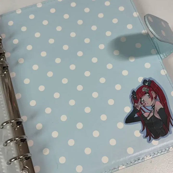 [BUNJANG] A5 Macaron Dot Binder with 30 Double-Sided Sleeves / A5 마카롱 도트 바인더 (양면속지 30장)