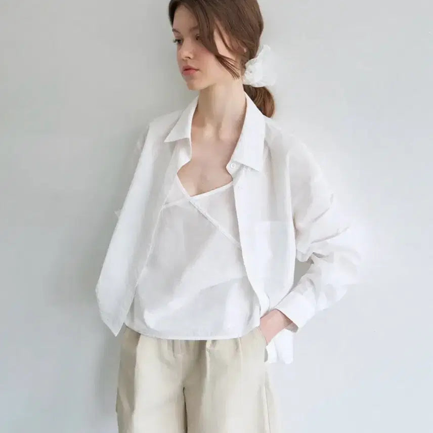 [BUNJANG] Hane Sleeveless Top and Shirt Set / 하네 나시+셔츠 세트  / 정가 112,000원