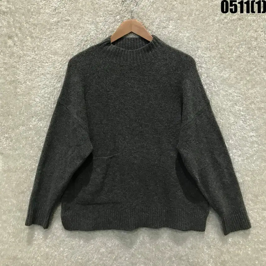[BUNJANG] Zara Grey Mock Neck Knit Sweater (S) / 자라 회색 모크넥 니트 스웨터 s