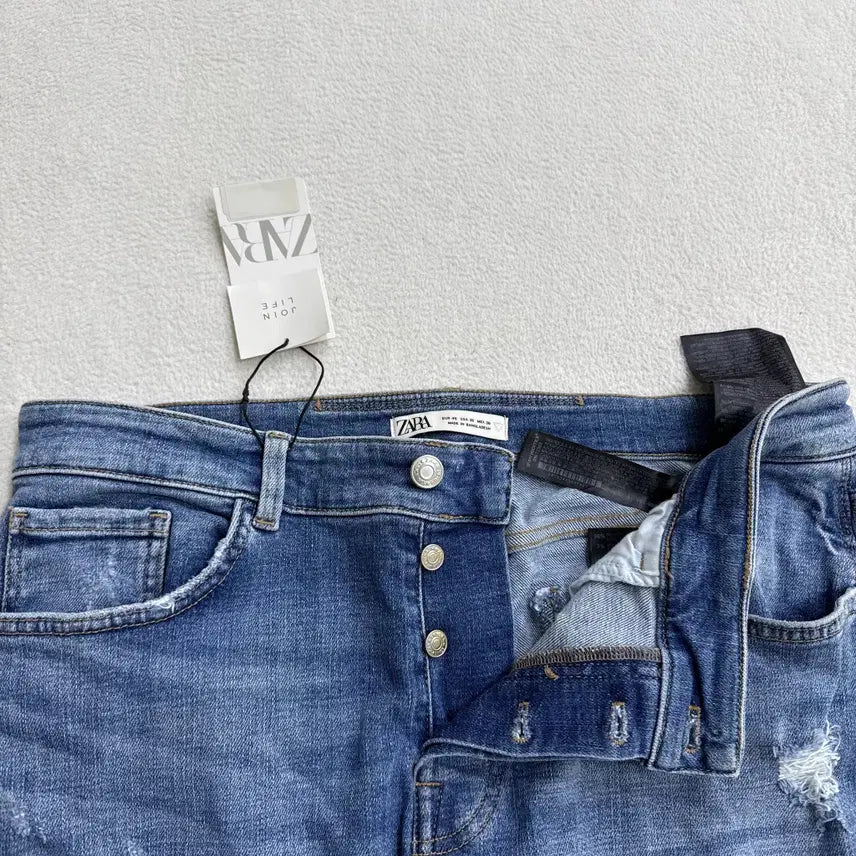 [BUNJANG] Zara Distressed Denim Pants New / 46 새상품 자라 데미지 데님팬츠 0427T