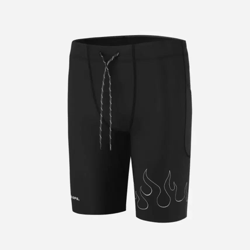 [BUNJANG] OPS Flame Half Tights M Black / OPS 볼꽃하프타이즈 M 블랙