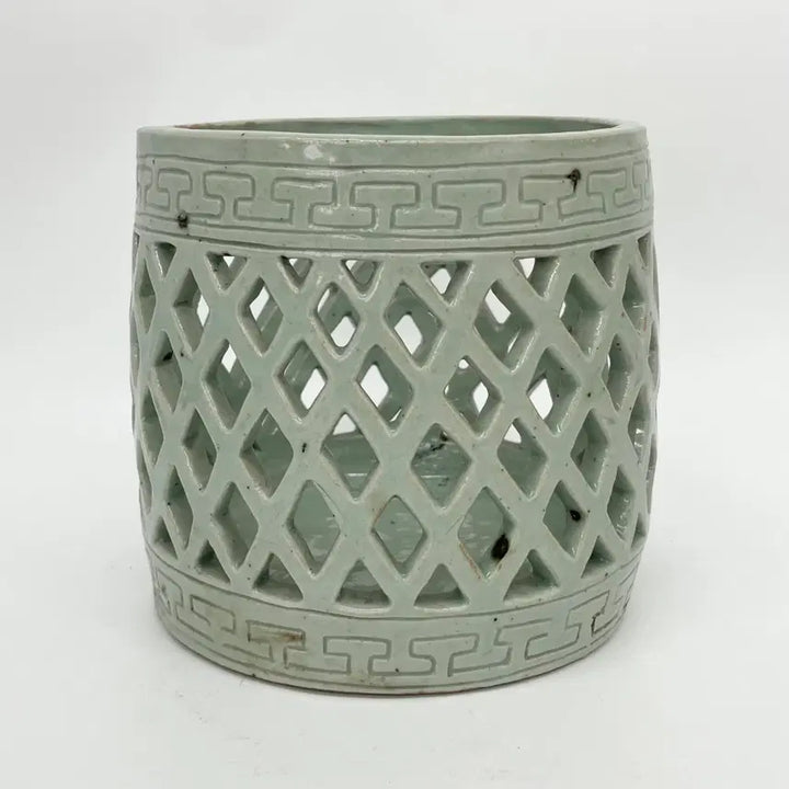 [BUNJANG] White Porcelain Lattice Net Pattern Brush Holder / 백자투각그물문필통