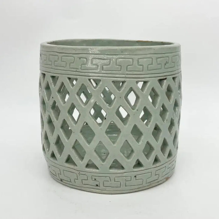 [BUNJANG] White Porcelain Lattice Net Pattern Brush Holder / 백자투각그물문필통
