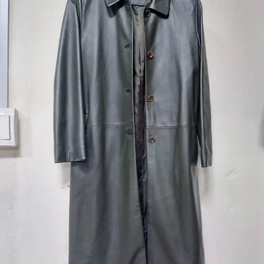 [BUNJANG] ROXYOU Lambskin Simple Long Coat / ROXYOU 양가죽 심플 롱 코트