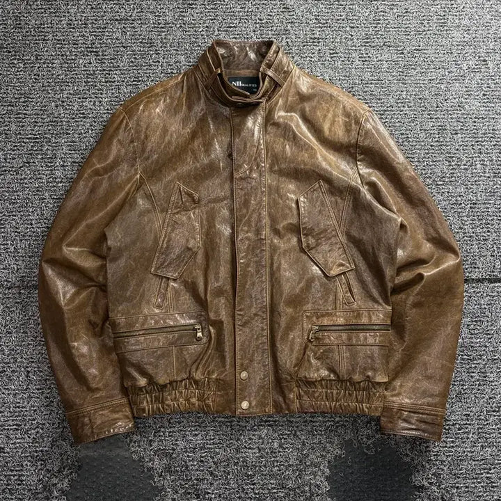 [BUNJANG] Vintage Archive Lambskin Single Rider Jacket / 빈티지 아카이브 양가죽 싱글라이더 자켓 4427