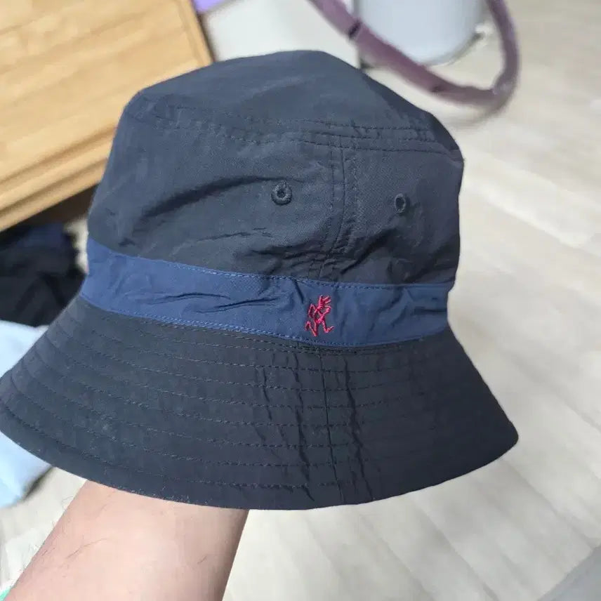 [BUNJANG] Gramicci Reversible Bucket Hat Navy Red Logo / 그라미치 모자
