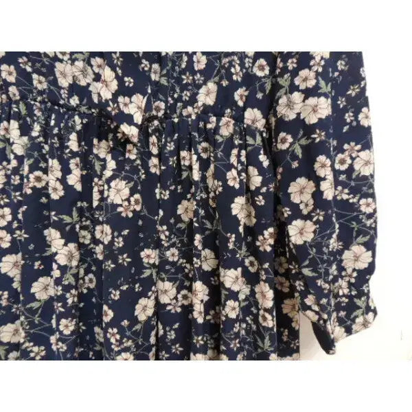 [BUNJANG] Bowtie Flower Pattern Dress / 보우타이 플라워패턴 원피스 / 반품 52cm