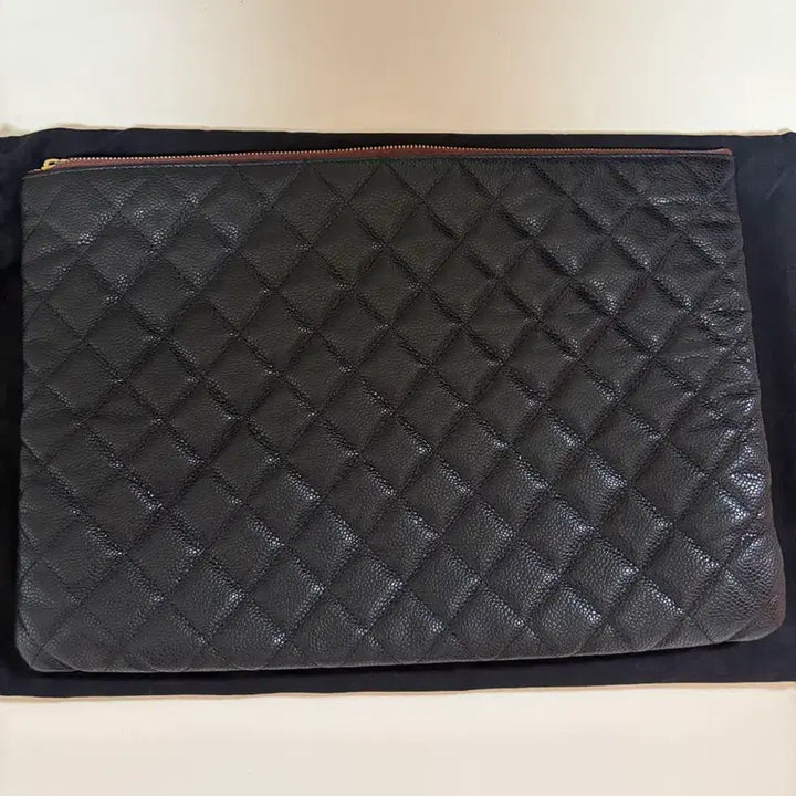 [BUNJANG] Chanel Black Quilted Leather Clutch / 샤넬 블랙 퀼팅 레더 클러치