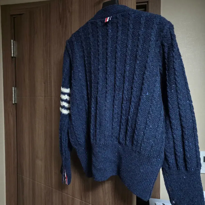 [BUNJANG] Thom Browne Navy Cardigan with Four Bar Stripe / 톰브라운 네이비 가디건 4선 완장 새상품