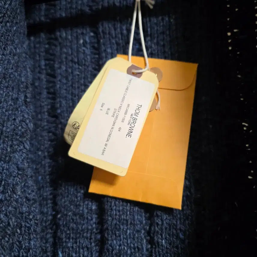 [BUNJANG] Thom Browne Navy Cardigan with Four Bar Stripe / 톰브라운 네이비 가디건 4선 완장 새상품