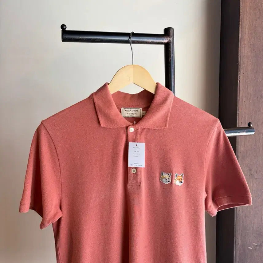 [BUNJANG] Maison Kitsune Double Fox Head Short Sleeve Polo Shirt / 16918 - 메종키츠네 더블 폭스 헤드 반팔 카라티