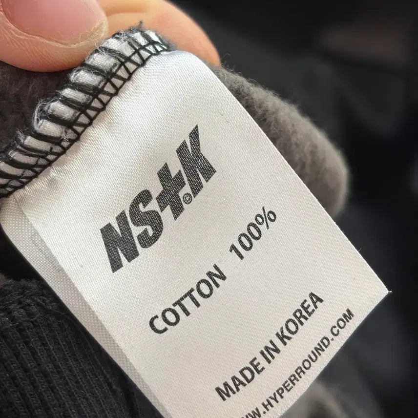 [BUNJANG] NS+K Two-Tone Hooded Sweatshirt / NS+K 블랙/그레이 후드티