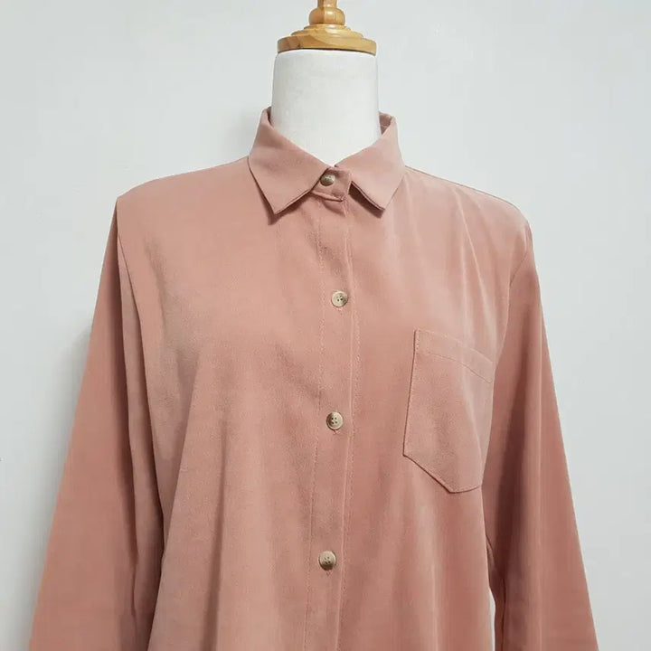 [BUNJANG] Solid Pink Shirt - Free Size / 9411/솔리드셔츠 여 free사이즈 핑크셔츠/내옷방