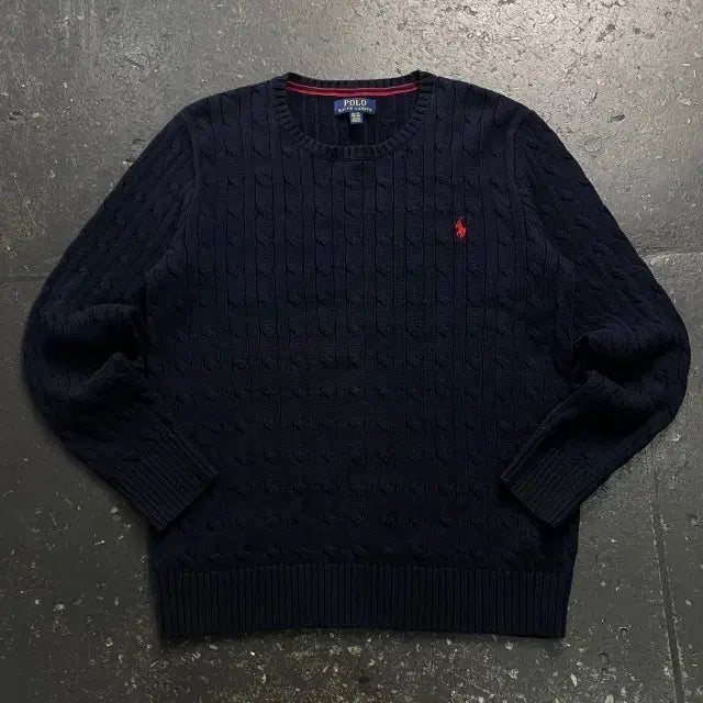[BUNJANG] Polo Ralph Lauren 95 Cable Knit Sweater / 95 폴로 신형 꽈배기 니트
