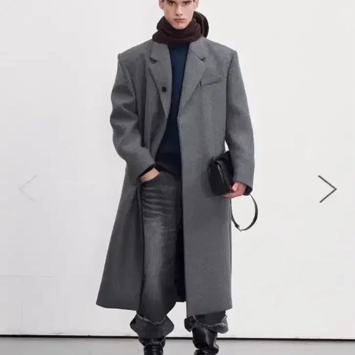[BUNJANG] Recto Heavy Wool Single Coat Grey L / 렉토 헤비울 싱글 코트 그레이 L사이즈