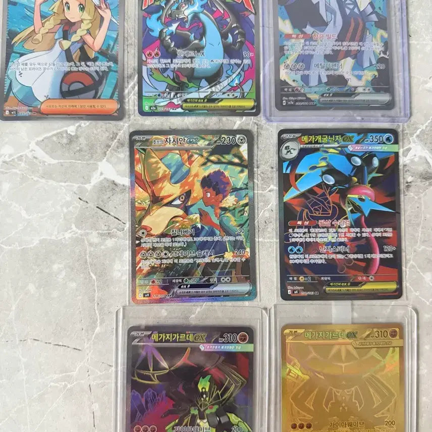 [BUNJANG] Pokemon Cards Bundle Set / Individual Cards / 포켓몬카드 메가지가르데, 개굴닌자, 릴리에, 리자몽(일괄,낱개)