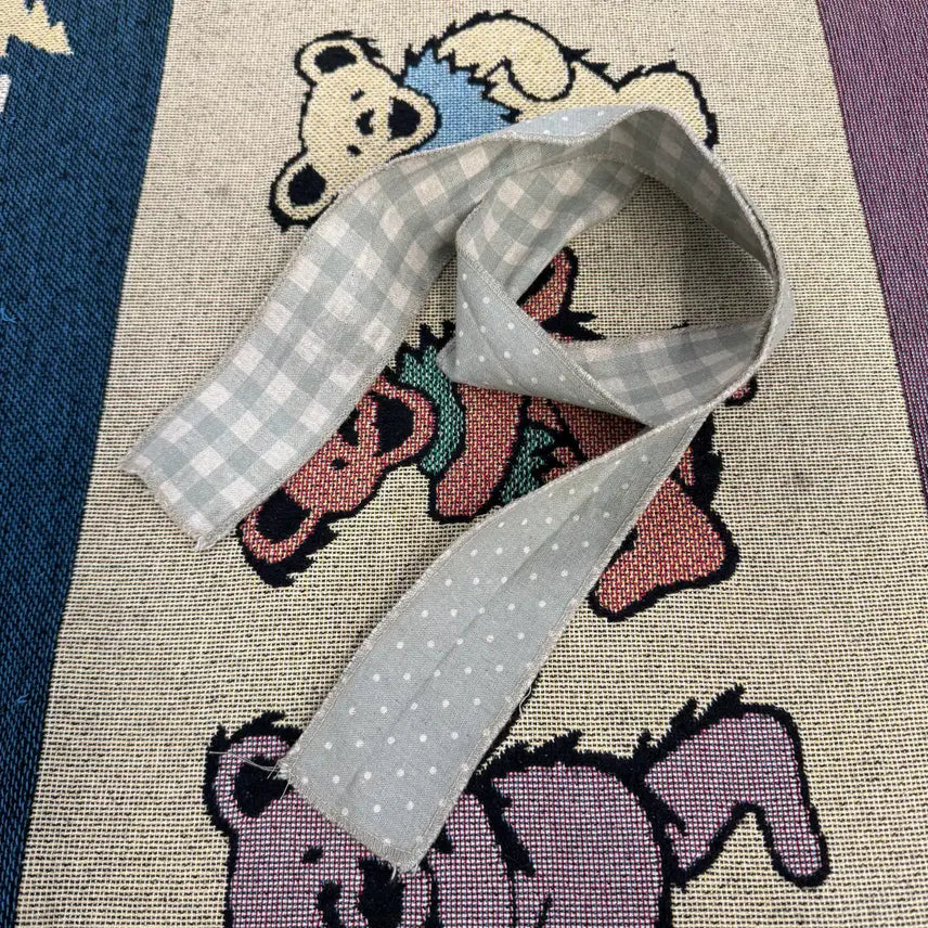 [BUNJANG] Japanese Fabric Scarf with Dot and Check Pattern / Japanese fabric 제페니즈 페브릭 스카프