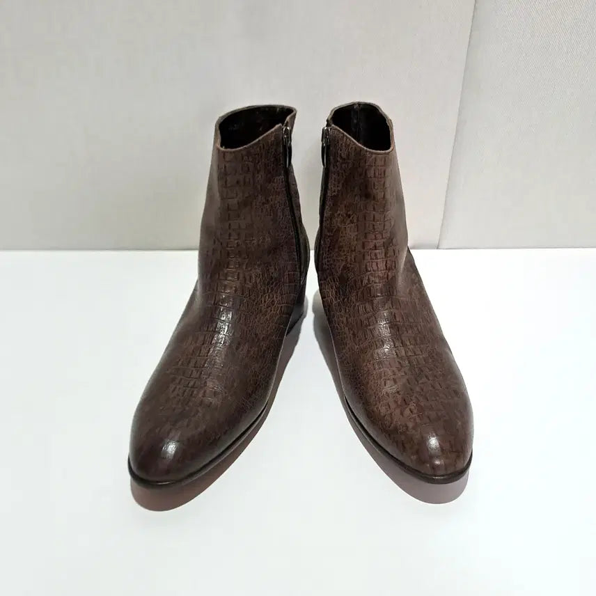 [BUNJANG] Genuine Leather Alligator Pattern Boots 260 / (택포) 악어가죽 패턴 소가죽 부츠 260 B904
