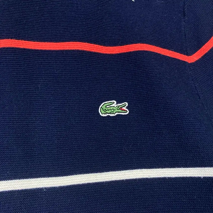 [BUNJANG] Lacoste Striped Knit Sweater / 라코스테 단가라 스트라이프 니트