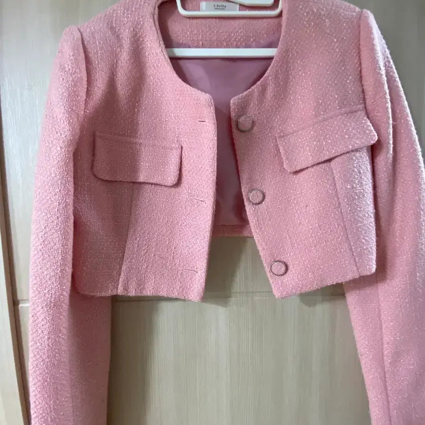 [BUNJANG] Jebella Pink Tweed Jacket / 핑크트위드 자켓