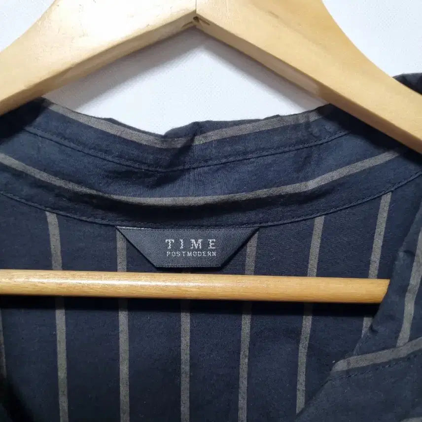 [BUNJANG] TIME Stripe Shirt Dress / TIME 타임 스트라이프 셔츠형 원피스 90