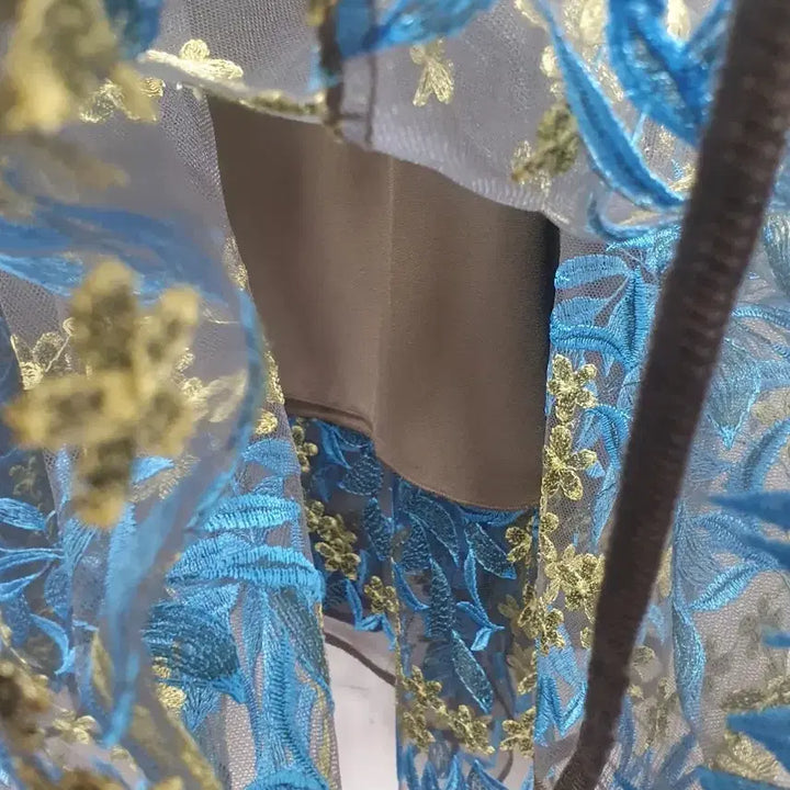 [BUNJANG] Floral Embroidered Mesh Skirt / 한섬오브제 스커트 치마