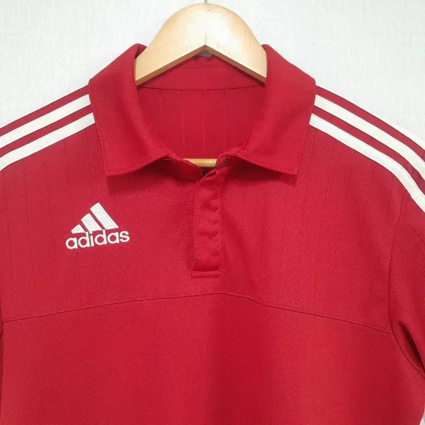 [BUNJANG] Adidas Red Polo T-Shirt / 아디다스 폴로티셔츠