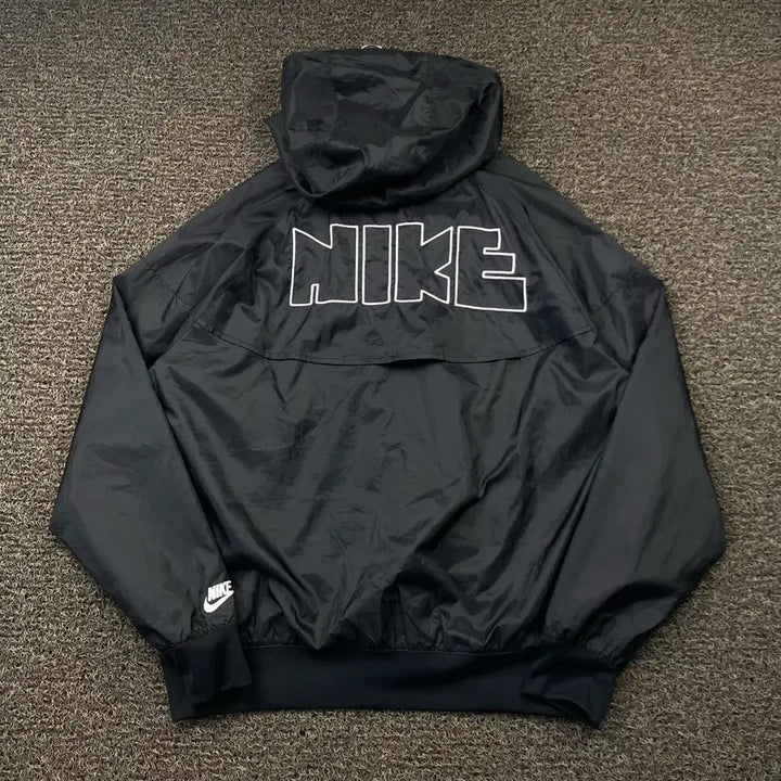 [BUNJANG] Nike New Big Logo Black Windbreaker Jacket / 나이키 신형 빅로고 블랙 바람막이 자켓