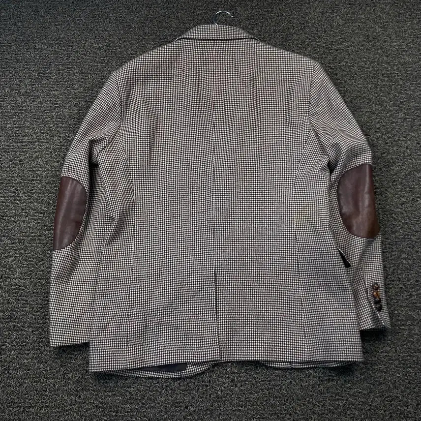 [BUNJANG] Beanpole Wood Button Elbow Patch Houndstooth Blazer Jacket / 빈폴 우드버튼 엘보우패치 하운드투스 블레이저 자켓