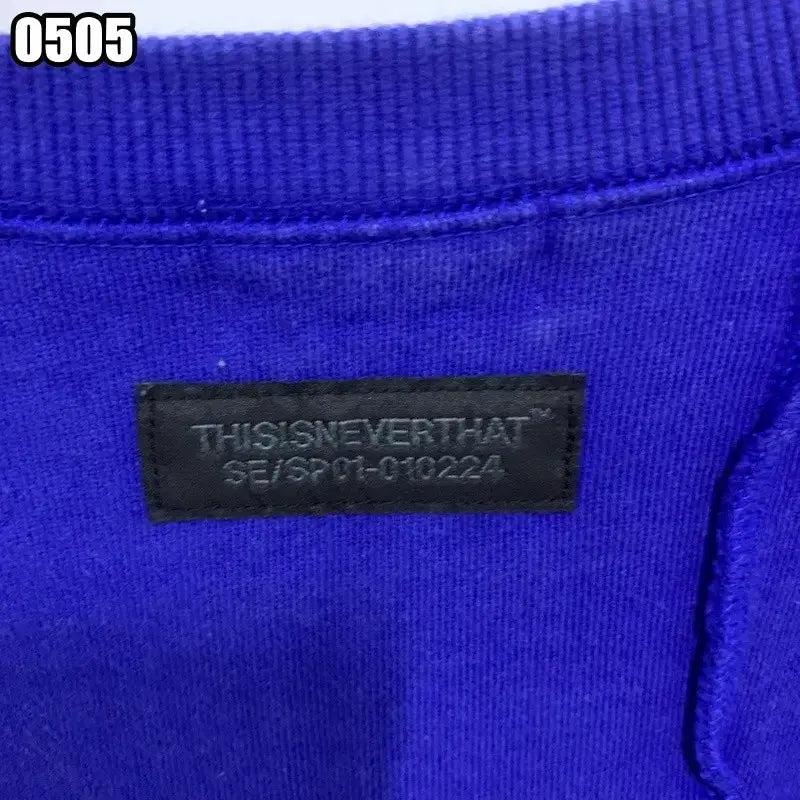[BUNJANG] thisisneverthat CP Panel Sweatshirt Blue / M 디스이즈네버댓 CP 패널 맨투맨 블루