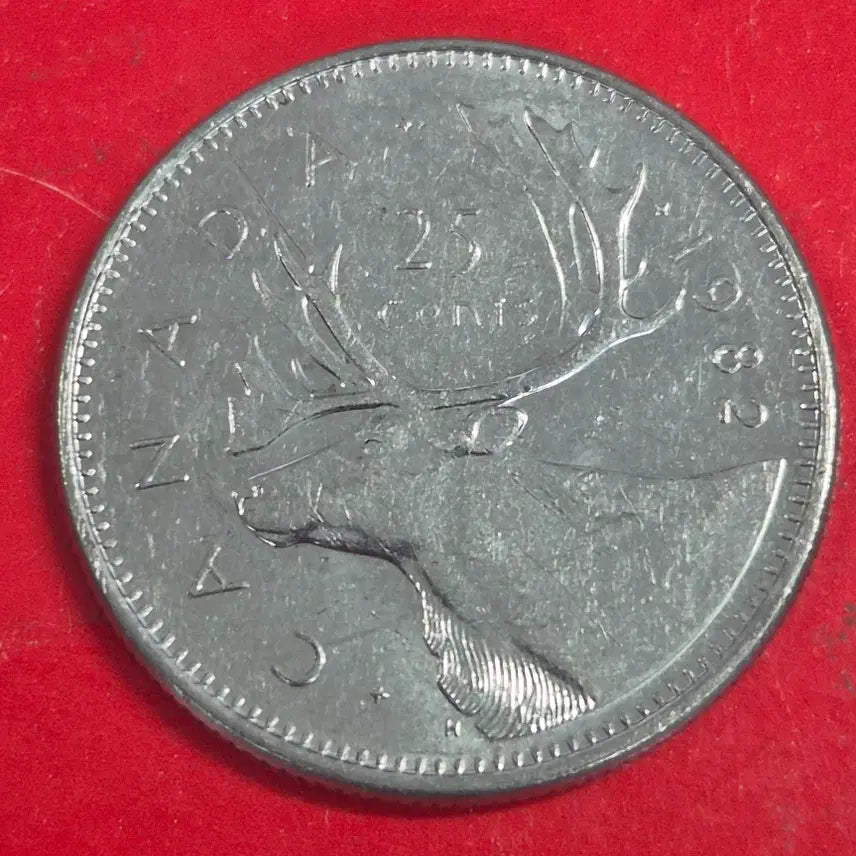 [BUNJANG] 1982 Canada 25 Cent Coin / 1982 캐나다 25센트 동전 M2484