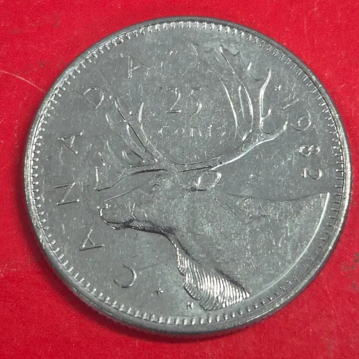 [BUNJANG] 1982 Canada 25 Cent Coin / 1982 캐나다 25센트 동전 M2484