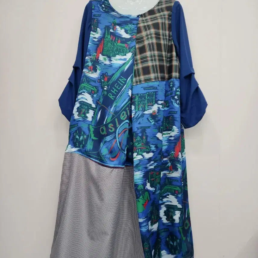 [BUNJANG] Japanese Vintage Patchwork Long Dress / 일본빈티지 / 패치워크 롱 원피스