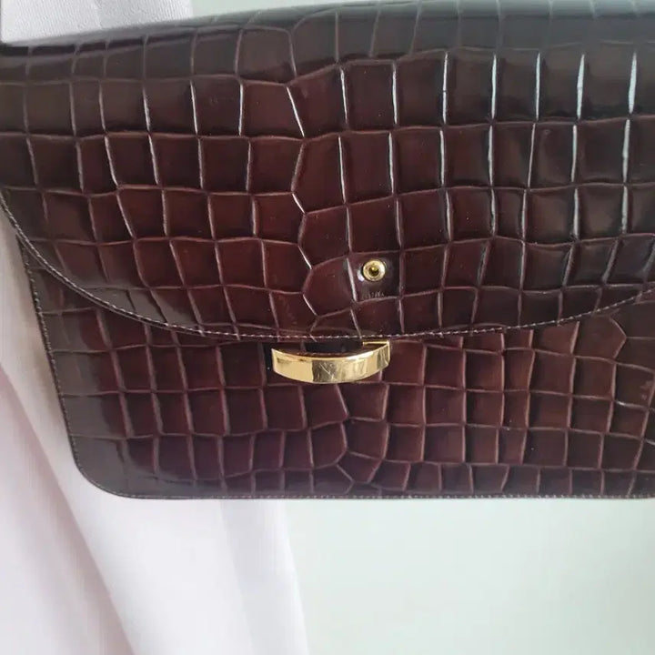 [BUNJANG] Esquire Brown Leather Shoulder Bag / 에스콰이어 브라운 컬러 숄더백