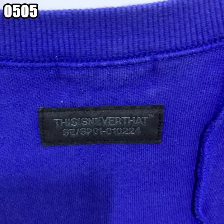 [BUNJANG] Thisisneverthat CP Panel Sweatshirt Blue / M 디스이즈네버댓 CP 패널 맨투맨 블루