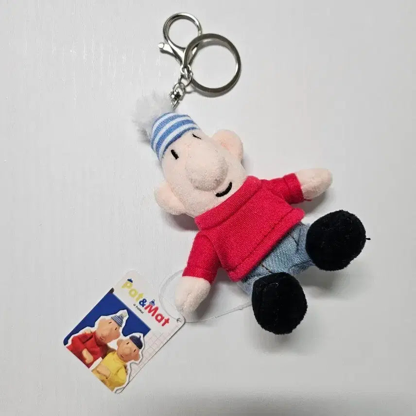 [BUNJANG] Pat and Mat Matt 10cm Keyring Plush / (새상품) 패트와매트  매트10cm 키링인형