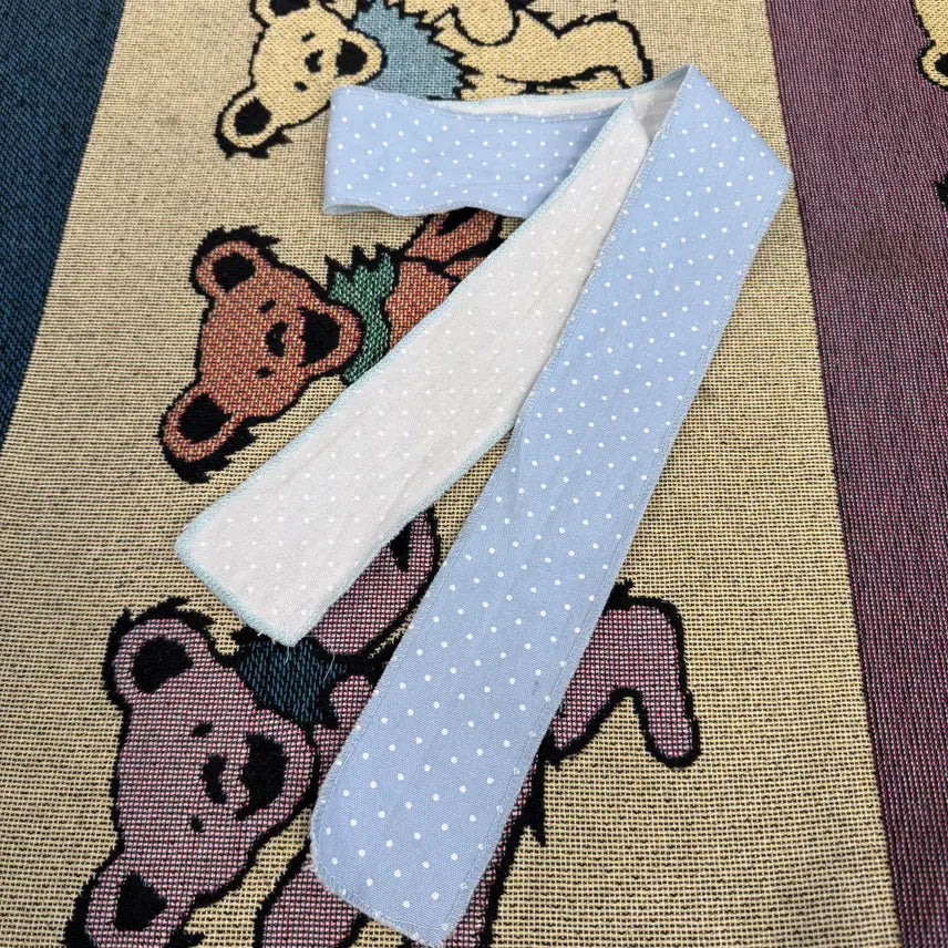 [BUNJANG] Japanese Fabric Polka Dot &amp; Check Pattern Double-Sided Scarf / Japanese fabric 제페니즈 페브릭 스카프