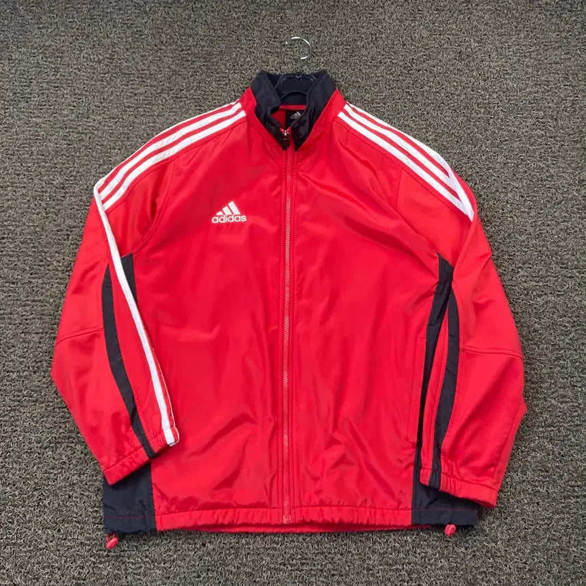 [BUNJANG] Adidas Red Sideline Windbreaker Jacket / 아디다스 레드 사이드라인 바람막이 자켓