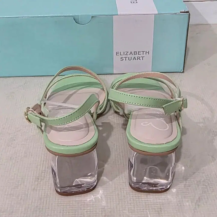 [BUNJANG] Elizabeth Stuart Mint Sandals Heels / 엘리자베스 스튜어트 샌들 힐 민트