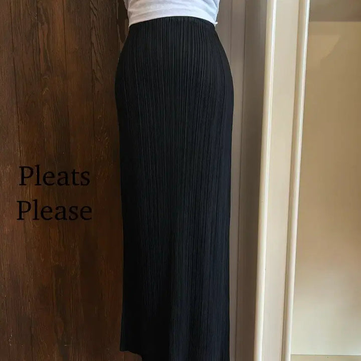 [BUNJANG] Pleats Please Black Long Skirt Size 2 / 플리츠플리즈 정품 블랙 롱스커트 사이즈2