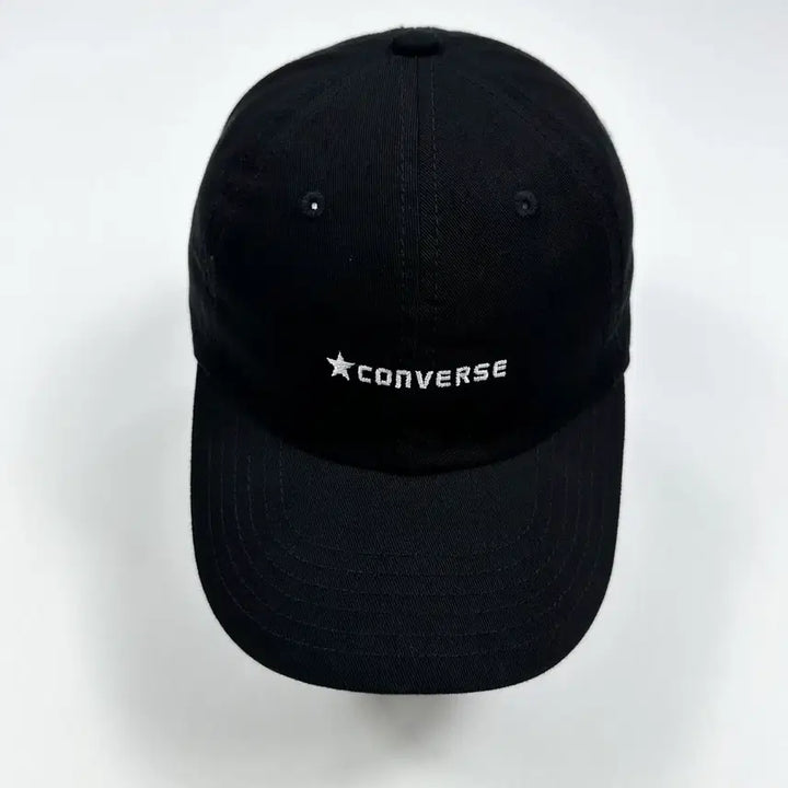 [BUNJANG] Converse Lettering Embroidered Black Ball Cap / 컨버스 레터링 자수 블랙 볼캡 모자